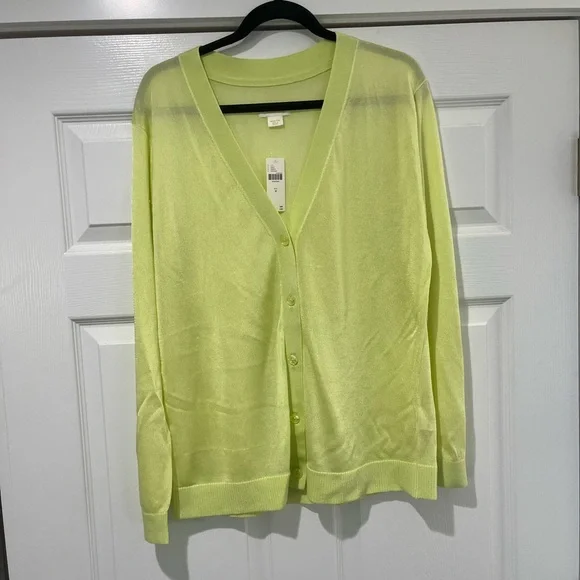 Maeve Light Yellow V-Neck Cardigan - Picture 2 of 6